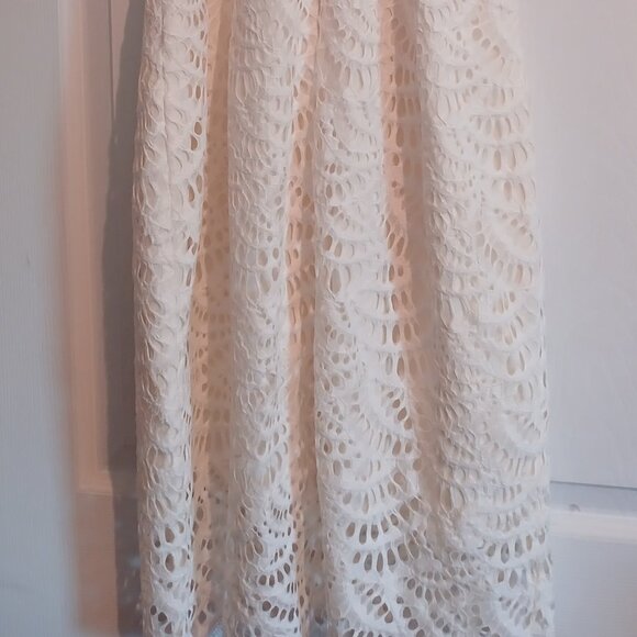 Lilly Pulitzer Dress Off White Midi Lace Size 6 - Picture 11 of 11